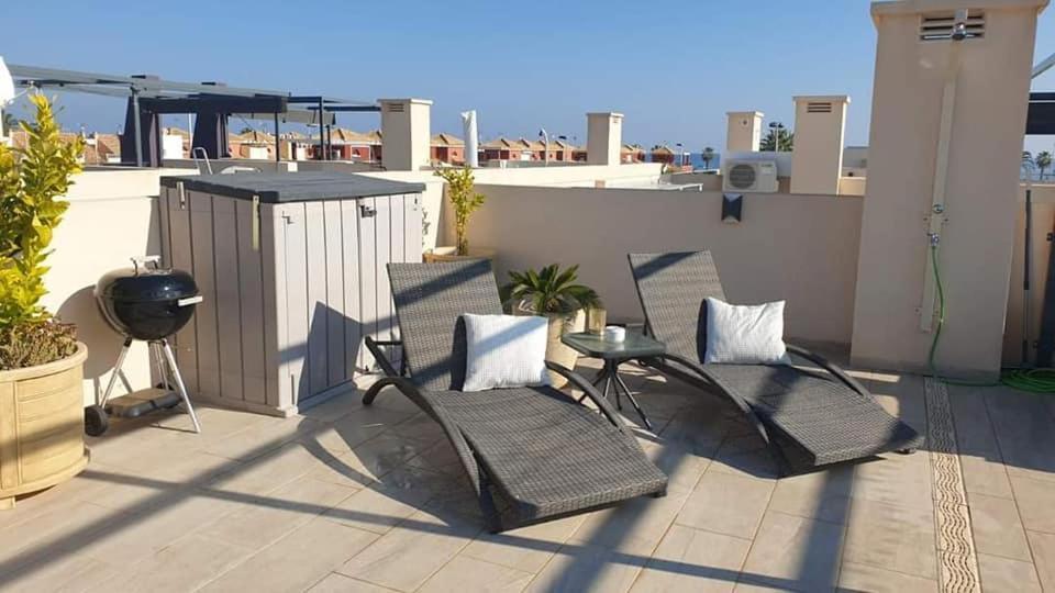 Apartamento Higuericas Costa 222 Haerlig Takterrass Med Havsutsikt - Pool Och 250M Till Stranden Torre de la Horadada Exterior foto